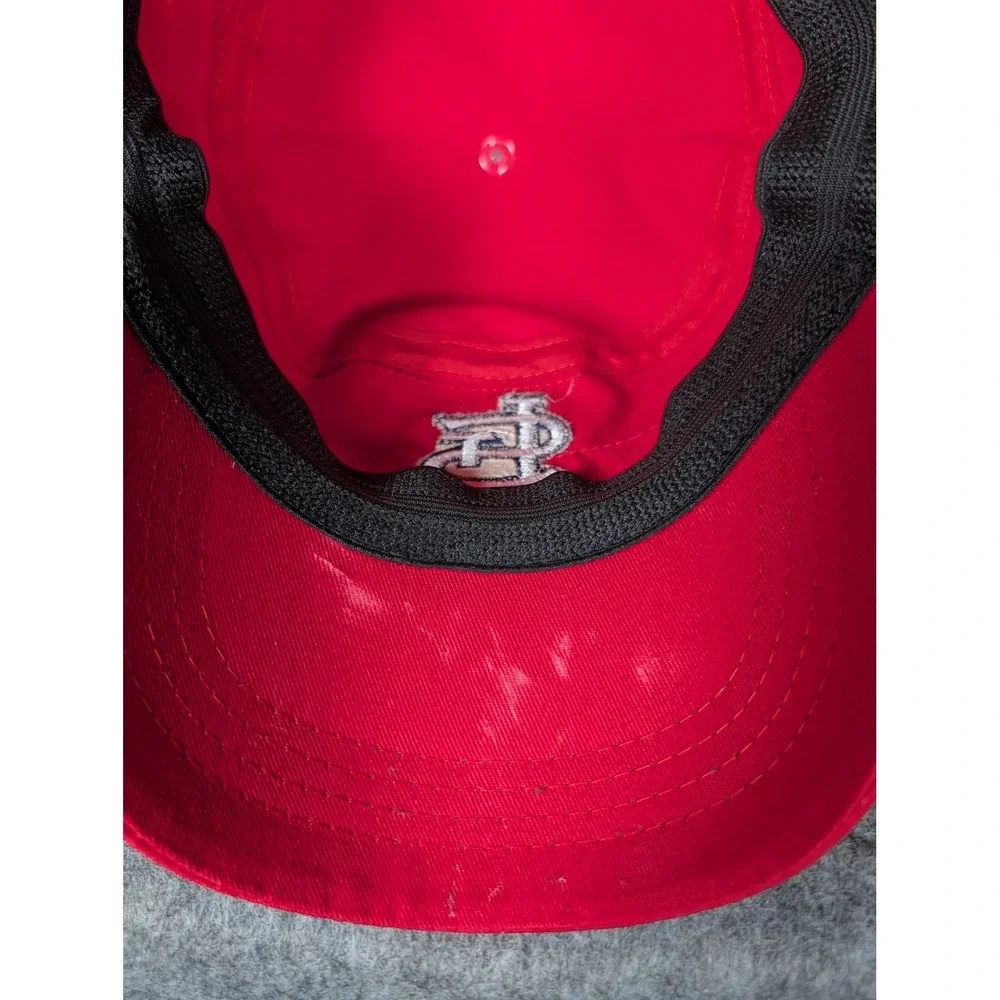 Kids Red St‎ Louis Cardinals Baseball Cap with White Stripes Brown & Crouppen